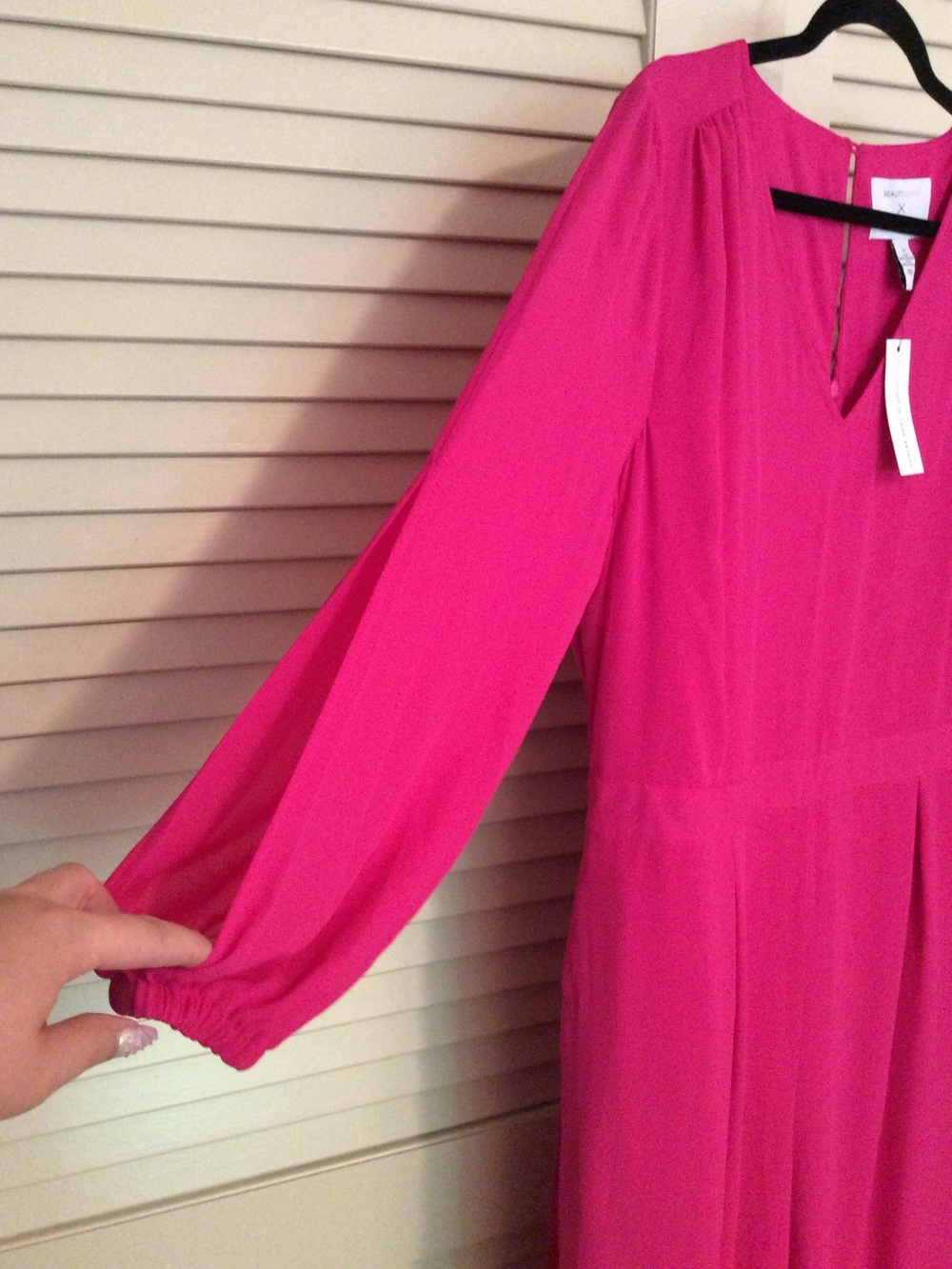 Lane Bryant Beauticurve Collection Hot Pink V-Neck Jumpsuit size 18 - Picture 7 of 10